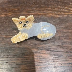 Yorkie Dog Hair Claw Clip